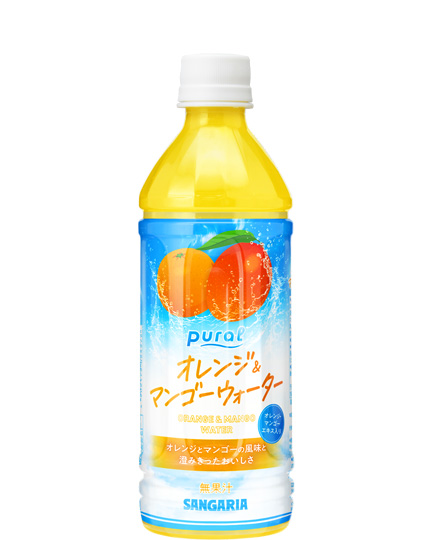 Pural オレンジ＆マンゴーウォーター 500mlペット
