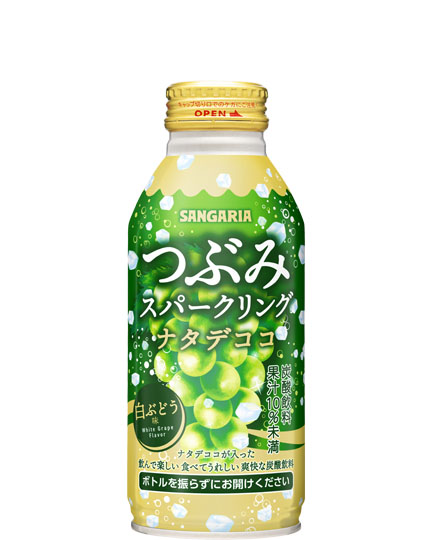 つぶみ スパークリングナタデココ 380gボトル缶