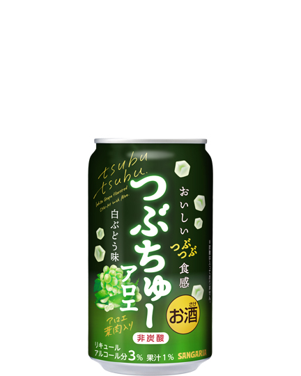 つぶちゅー アロエ白ぶどう味 340ml缶