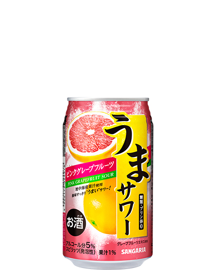 うまサワー ピンクグレープフルーツ（お酒） 340ml缶